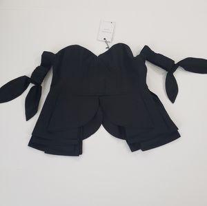 NWT endless rose Black Crop Top